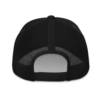 Mesh Trucker Cap White Logo - breathable mesh back, and adjustable snap closure | JackedApe