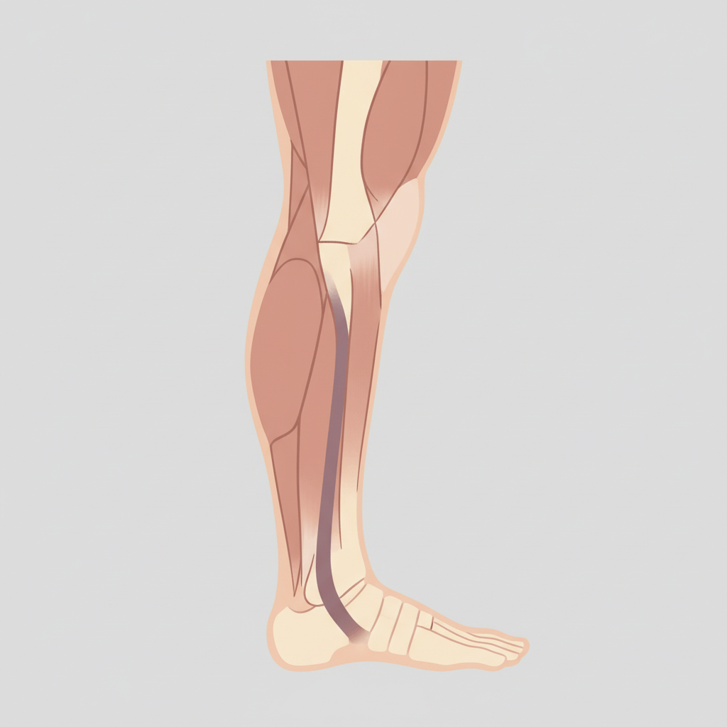 Achilles tendon anatomical illustration