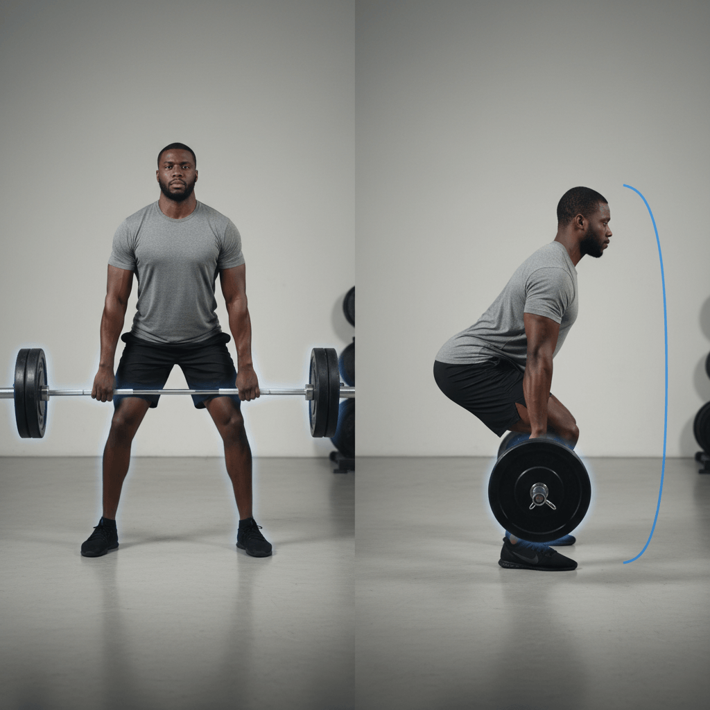 Sumo deadlift stance visual