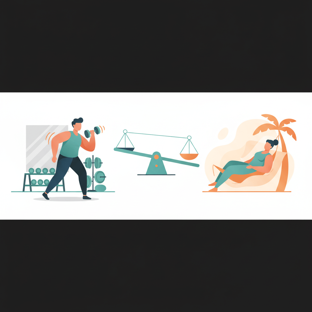 Training and recovery balance illustration