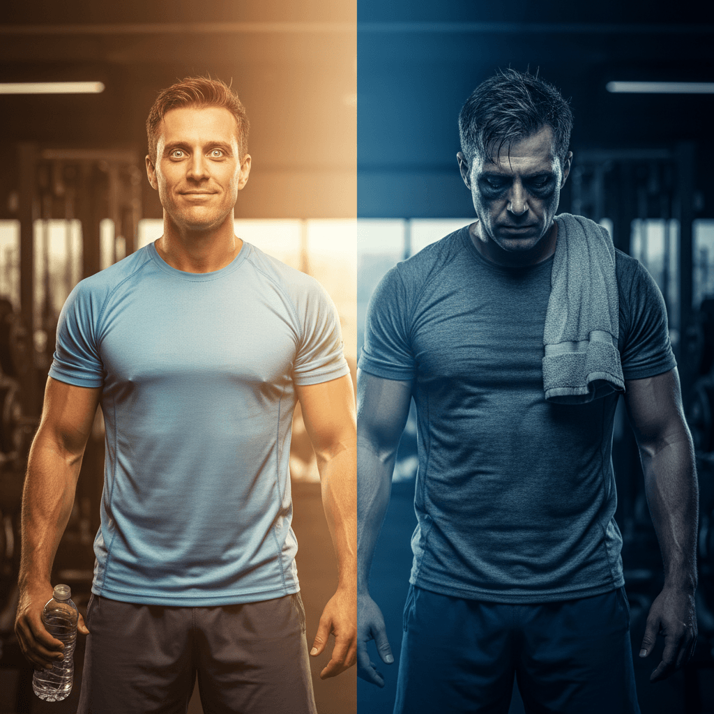 Healthy athlete vs overtrained athlete contrast
