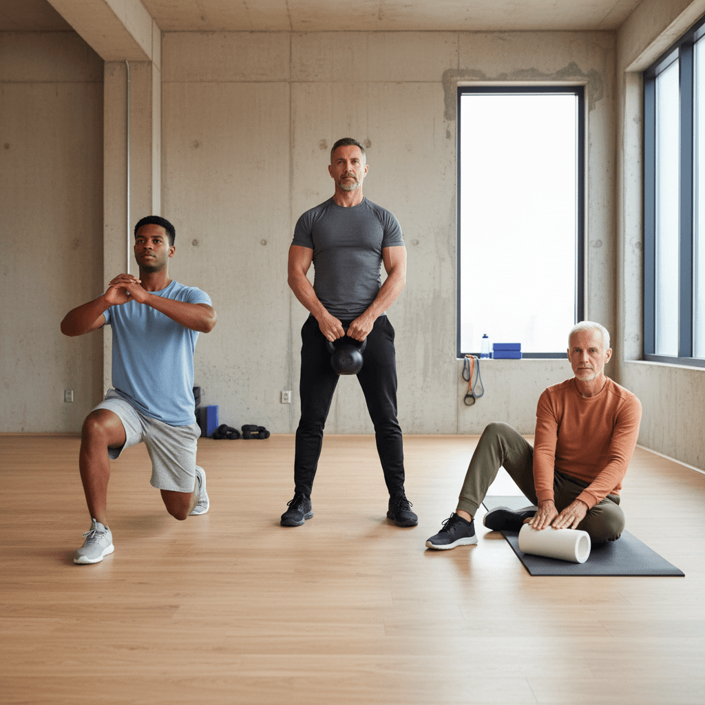 Men's health training illustration